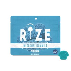 Rize Megadose Blue Razzberry Gummies 7500mg - 15pcs